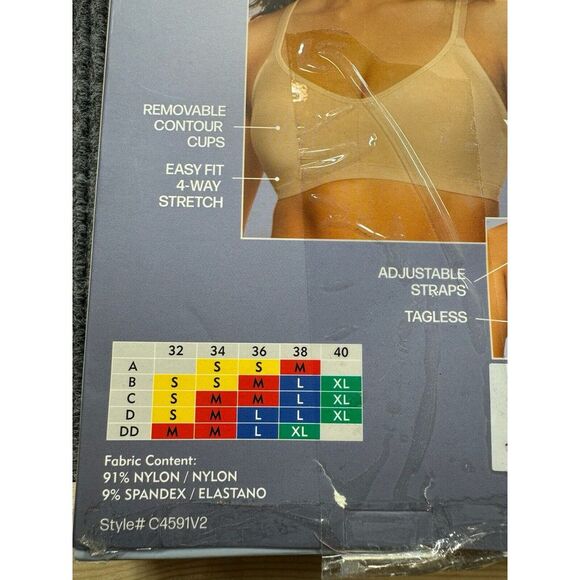 Felina Bra Women's Size Medium 2 Pack Side Smoothing Seamless Wire Free Bra NWT - Picture 7 of 8